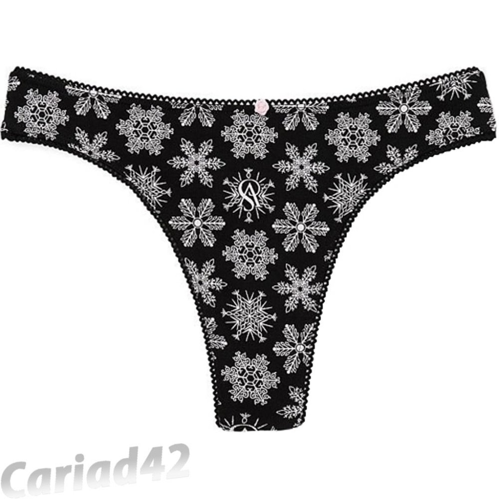 3/$25 Victoria’s Secret Medium Black Thong Panties NWT